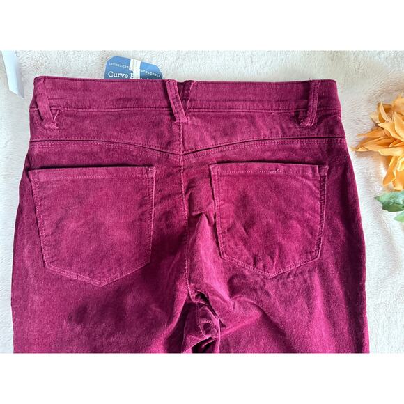 Democracy Burgundy Corduroy Pants Size 12 - Picture 3 of 8